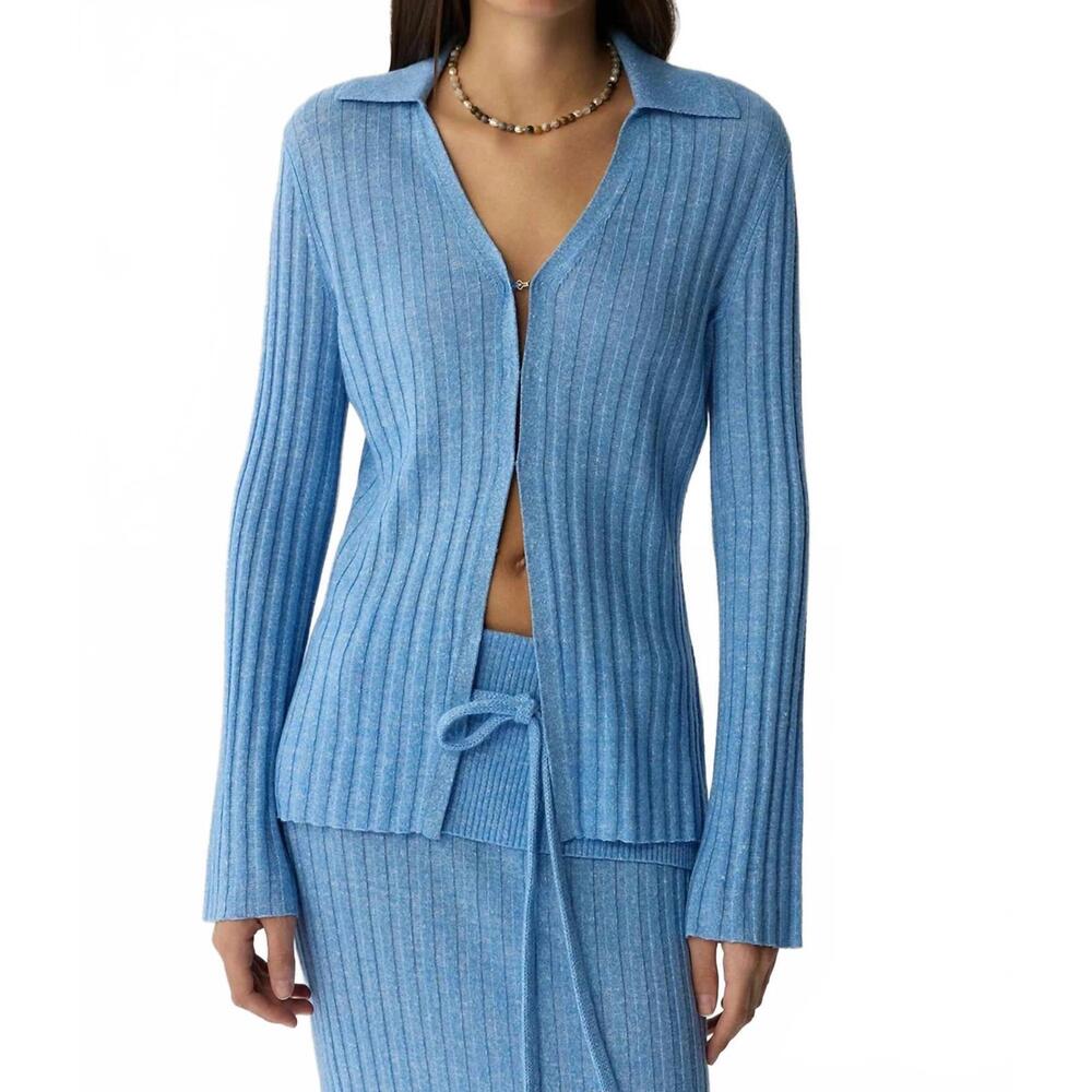 NEW GUEST IN RESIDENCE breezy ribbed cardigan in sail